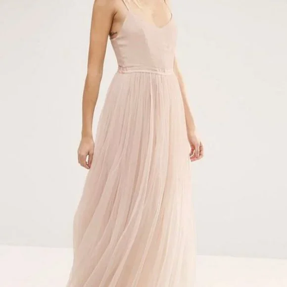 fitted lace wedding dress Pink Giselle Romantic Ballet Long Dress – UniqueBallet main image 0